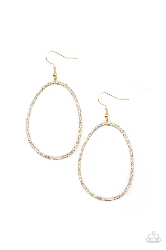 OVAL-ruled! - Gold earrings