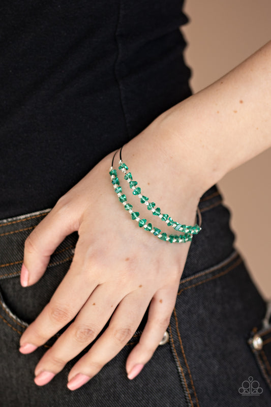 Prismatic Posh - Green cuff bracelet
