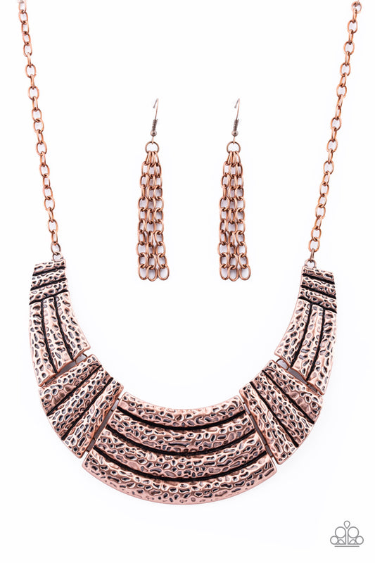 Ready To Pounce - Copper necklace