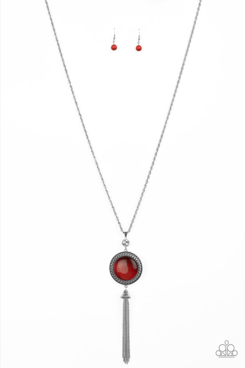 Serene Serendipity - Red moonstone necklace