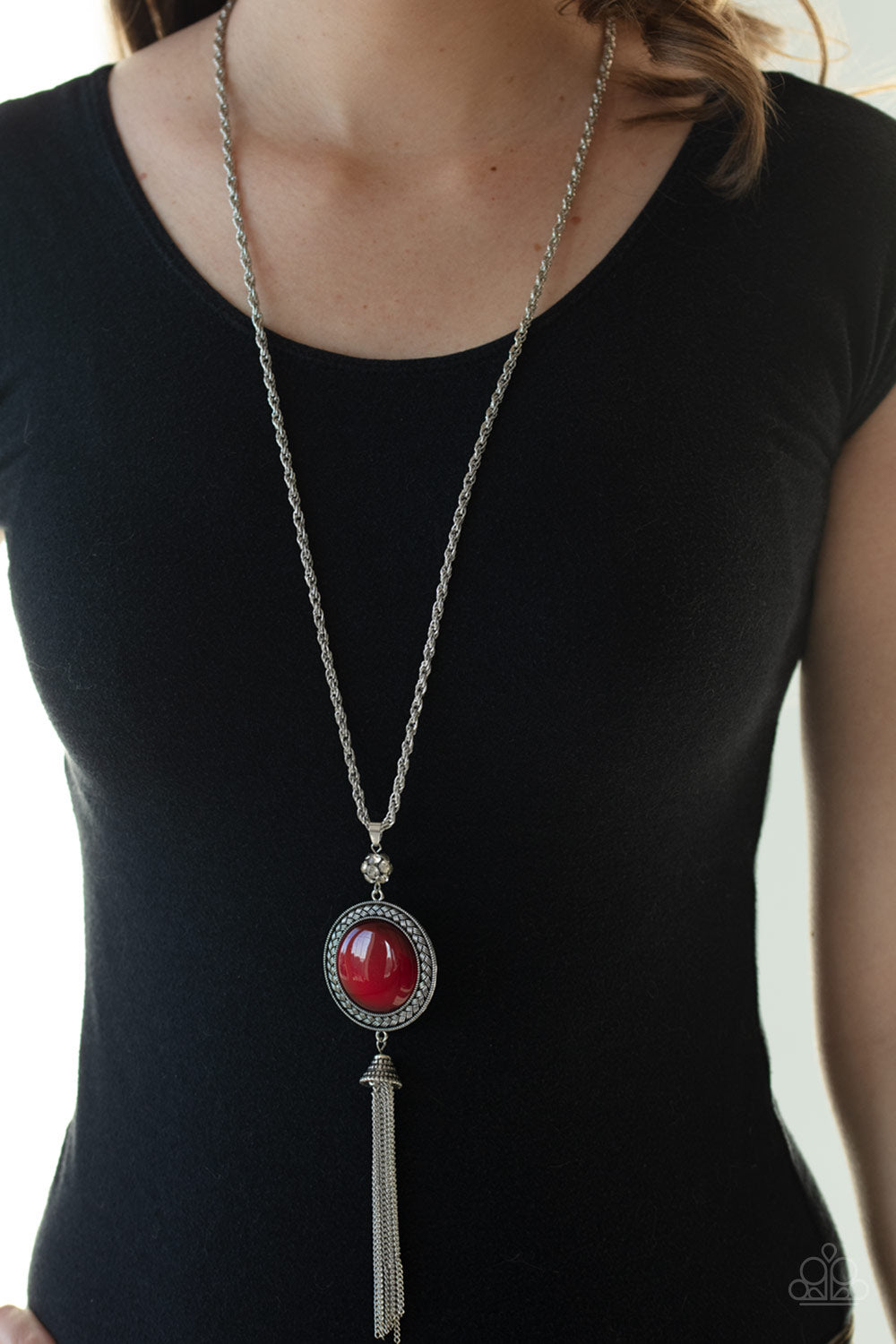 Serene Serendipity - Red moonstone necklace