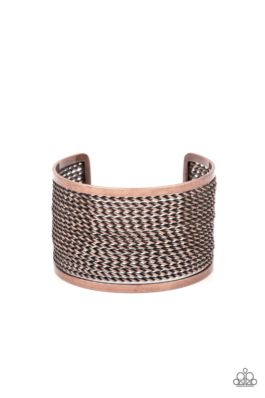 Stacked Sensation - Copper cuff bracelet