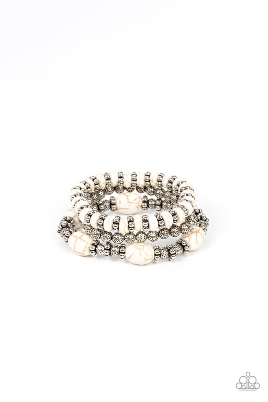 Take by SANDSTORM - White stone bracelet