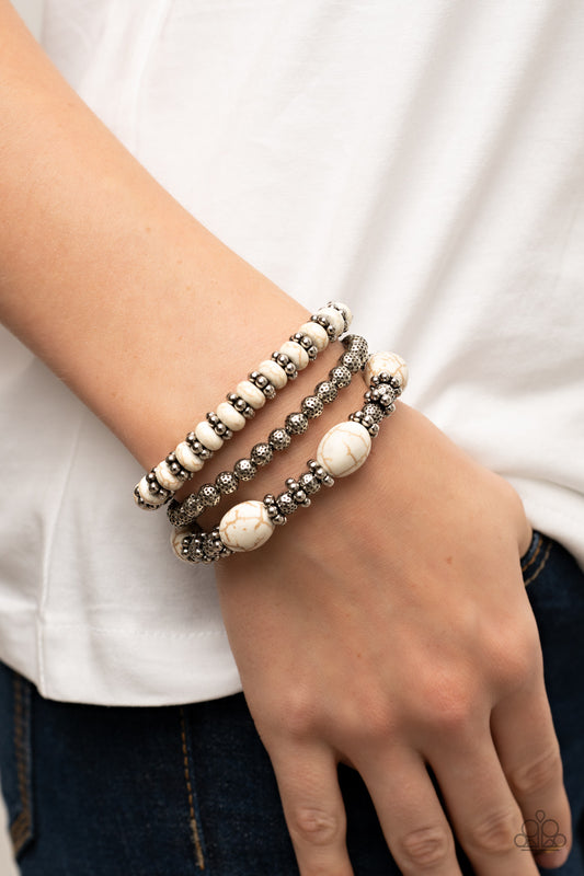 Take by SANDSTORM - White stone bracelet