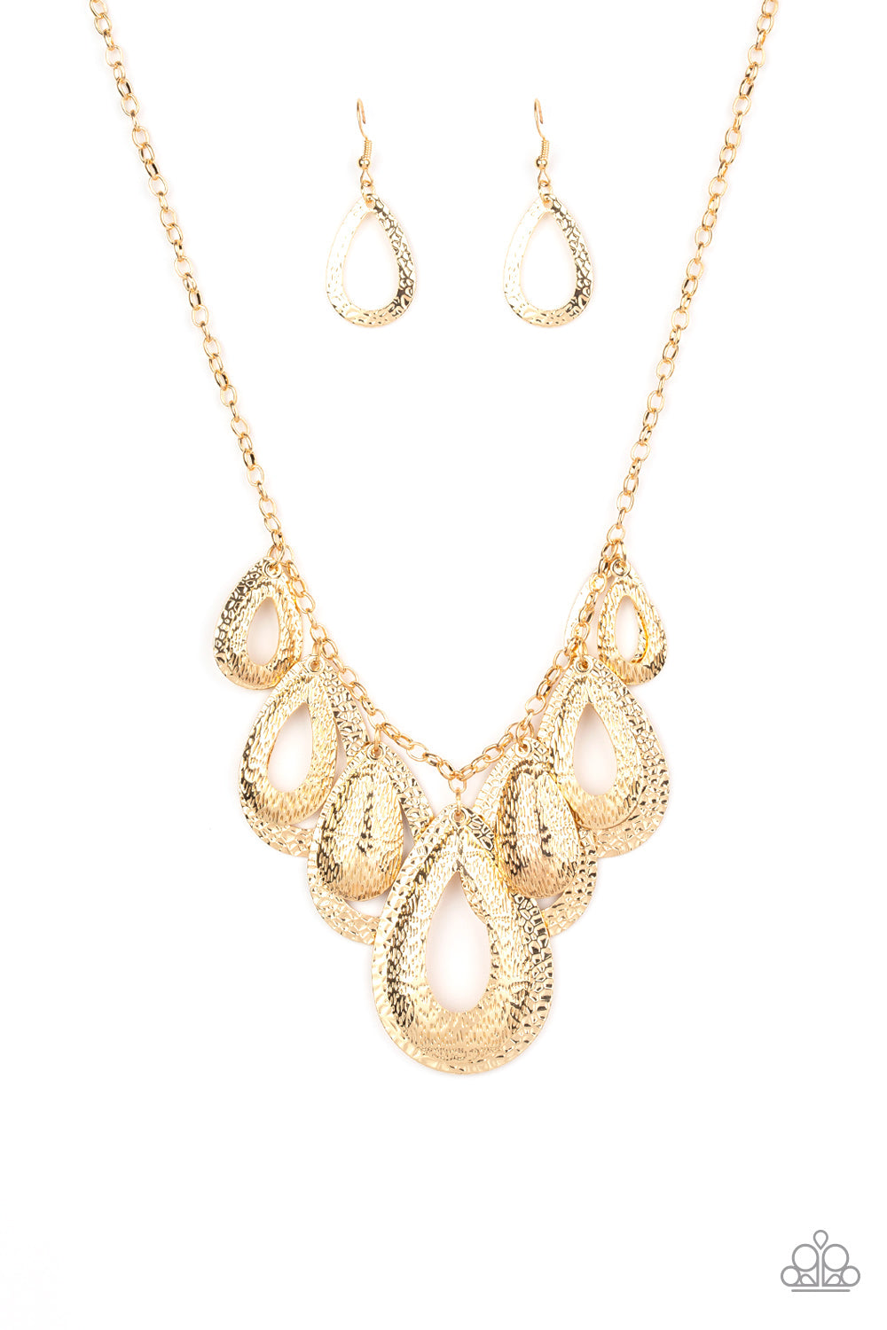 Teardrop Tempest - Gold necklace