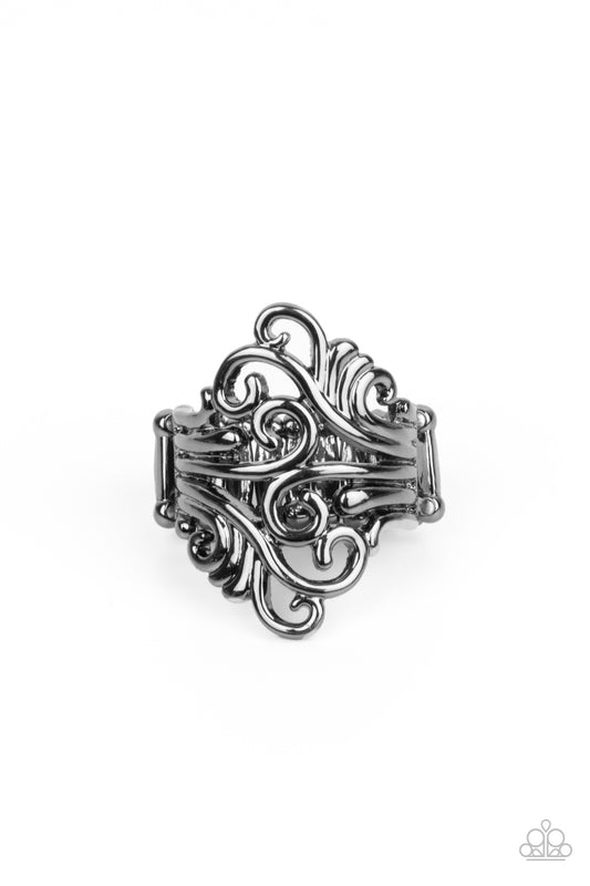 Voluptuous Vines - Black/Gunmetal ring