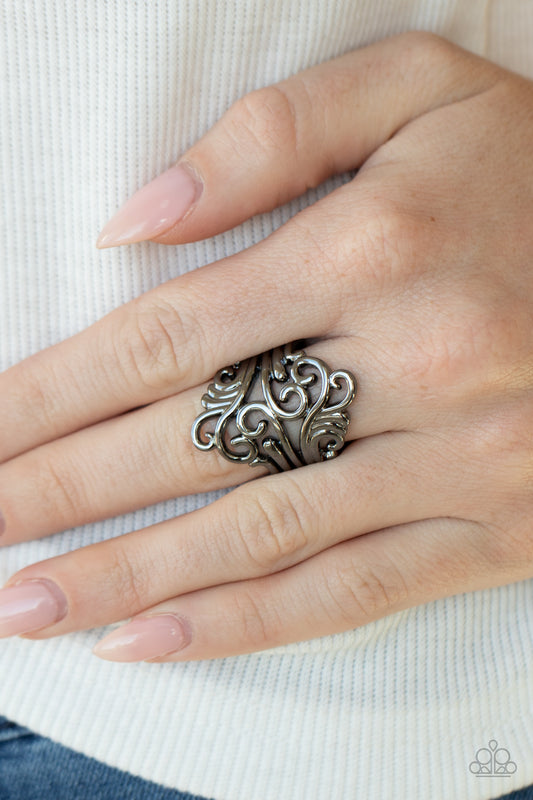 Voluptuous Vines - Black/Gunmetal ring