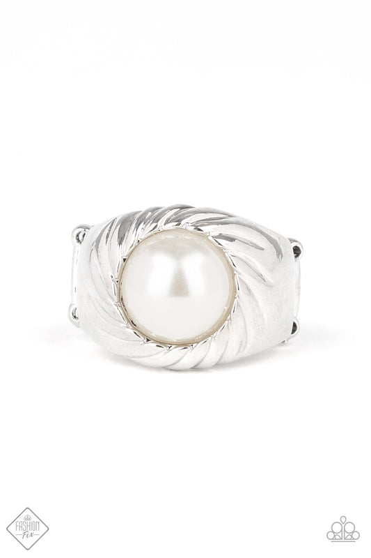 Wall Street Whimsical - white pearl ring