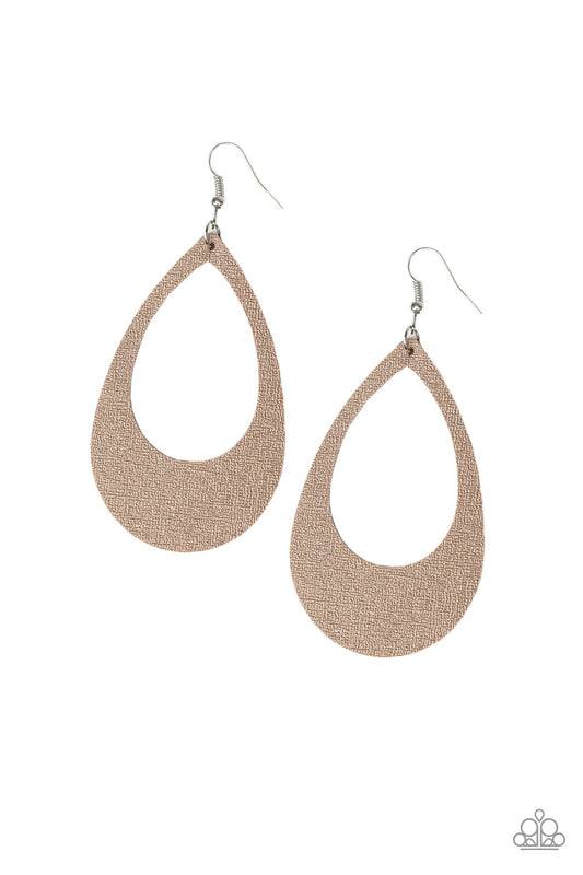 What a Natural - Brown earrings