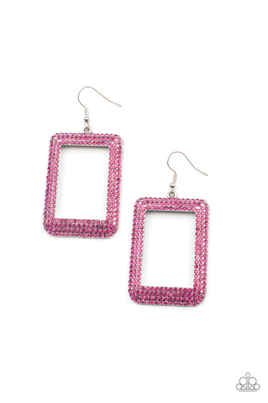 World FRAME-ous - Pink earrings