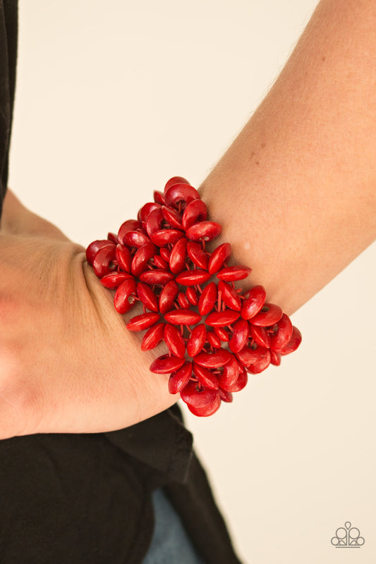 Paparazzi Bracelet -"Hawaii Haven - Red Bracelet"