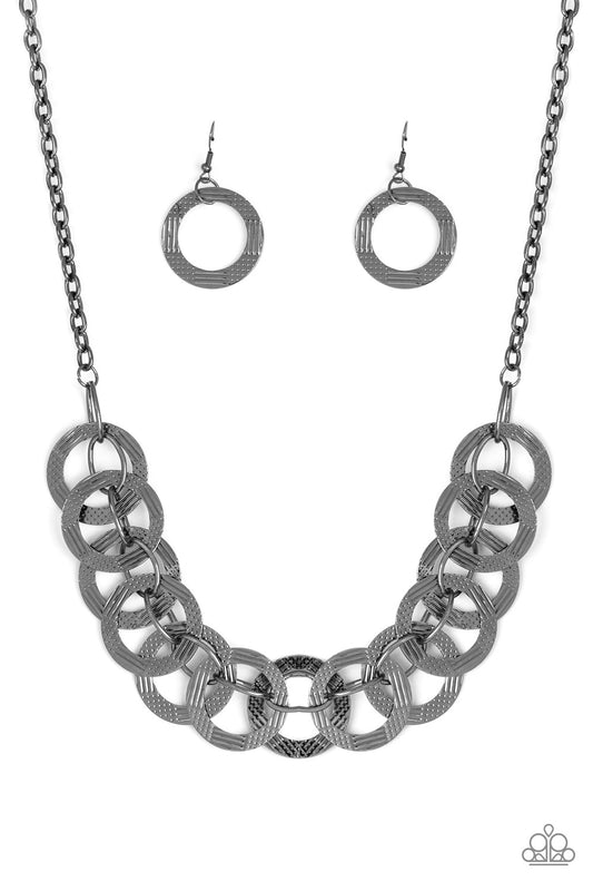 The Main Contender - Black/Gunmetal necklace