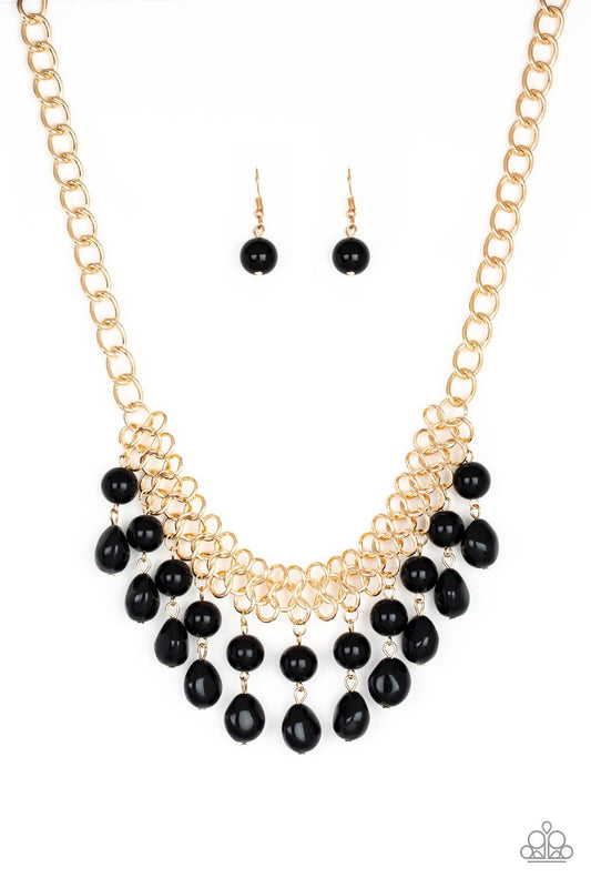 5th Avenue Fleek - Black/Gold necklace