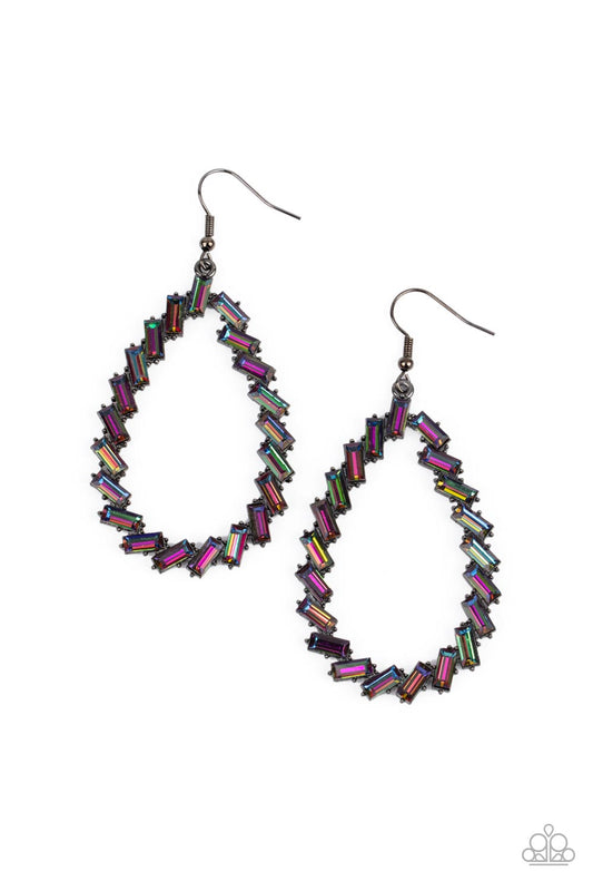 Striking RESPLENDENCE - Multicolor Iridescent earrings