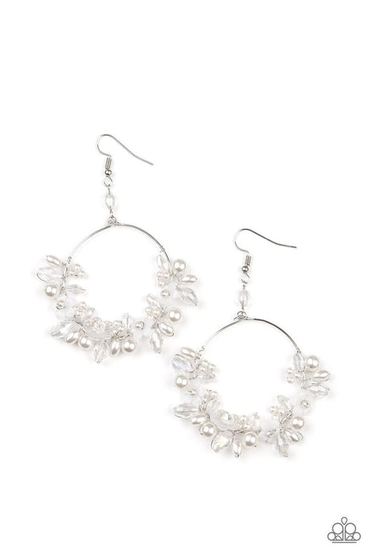 Floating Gardens - White pearl earrings  (Feb 2022 Life of the Party)