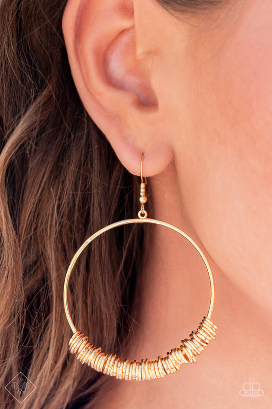 Retro Ringleader - Gold earrings