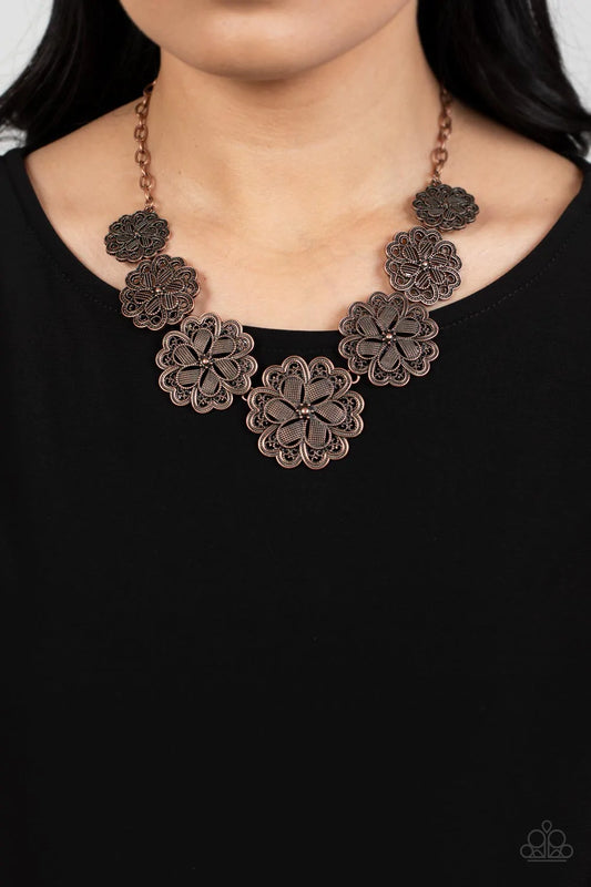 Basketful of Blossoms - Copper Necklace