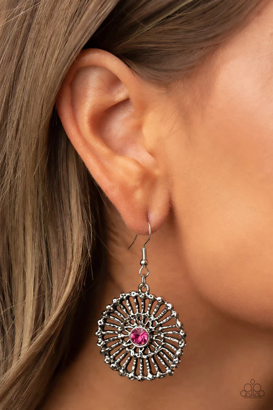 Tangible Twinkle - Pink Earrings