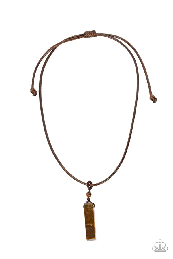 Comes Back ZEN-fold - Brown Urban Necklace