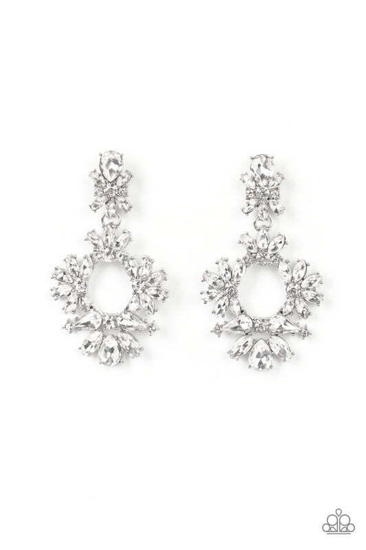 Leave them Speechless - White rhinestone post earrings (June 2022 Life of the Party)