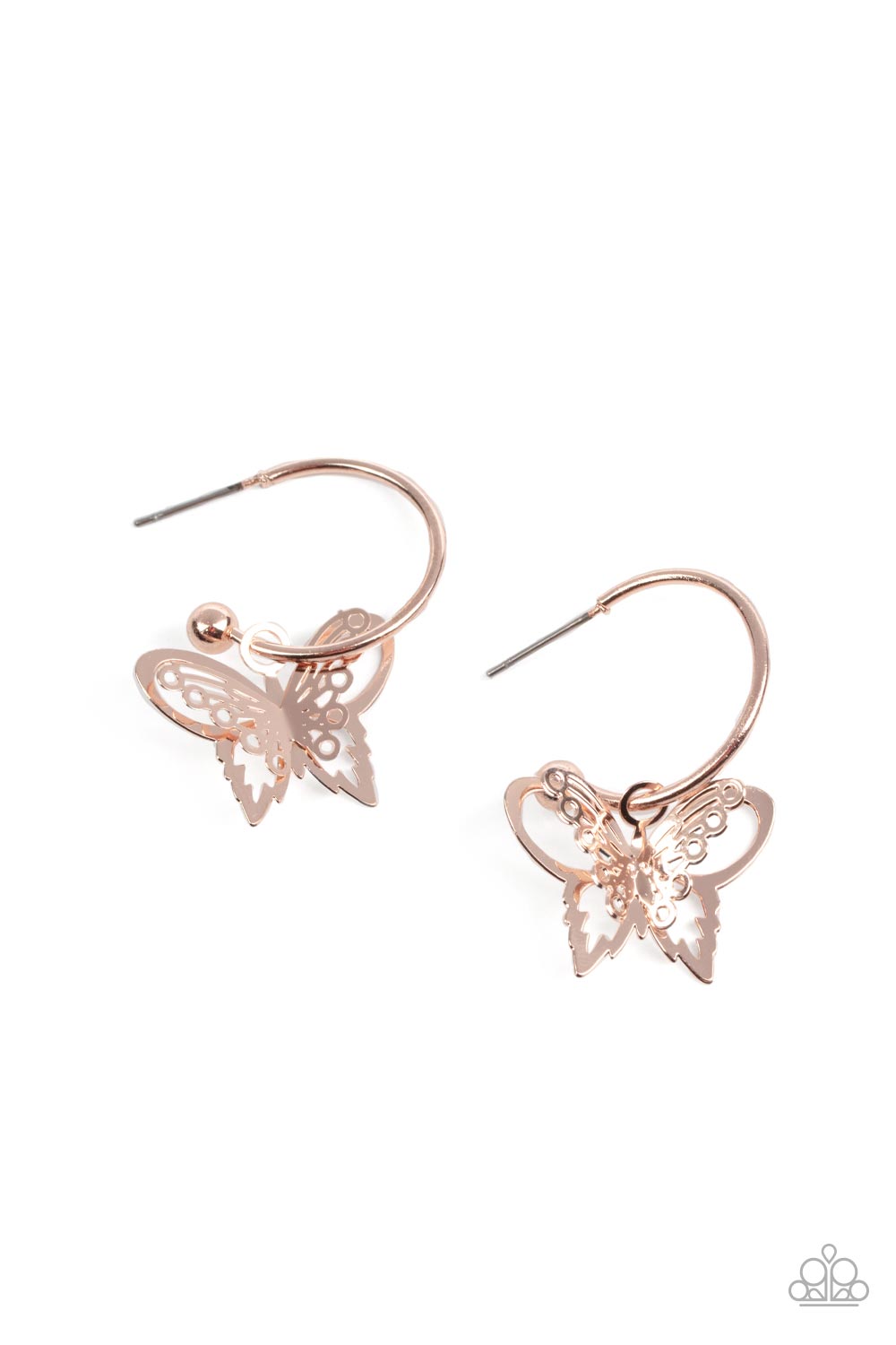 Butterfly Freestyle - Rose Gold butterfly earrings