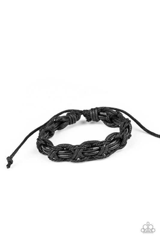 Dont WEAVE Me Hanging - Black urban bracelet