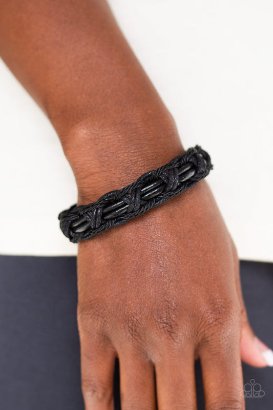 Dont WEAVE Me Hanging - Black urban bracelet
