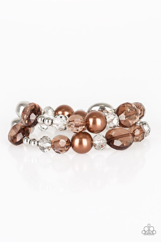 Downtown Dazzle - Brown bracelet