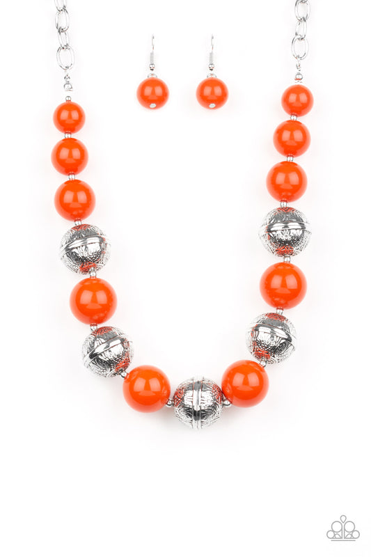 Floral Fusion - Orange necklace