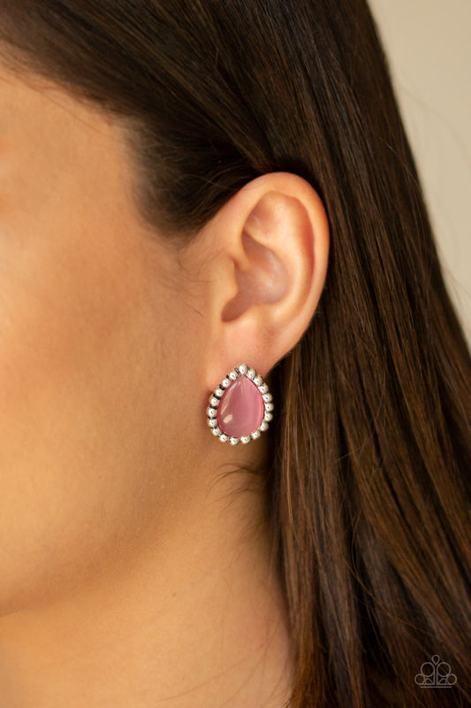 I Wanna GLOW - Pink post earrings