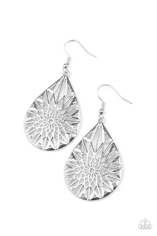 Icy Mosaic - Purple earrings