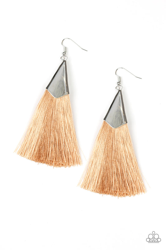 In Full PLUME - Brown earrings