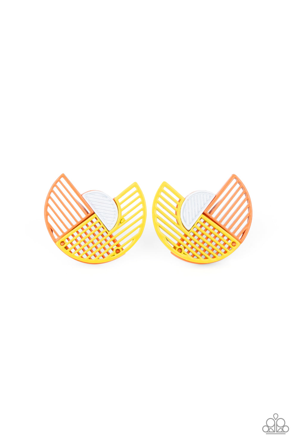 It’s Just an Expression - Yellow/Orange post earrings