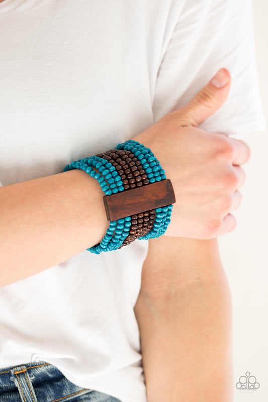 JAMAICAN Me Jam - Blue wood bracelet