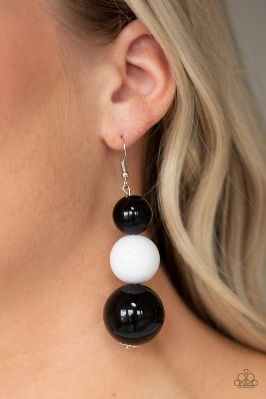 Material World - Black/White Multi earrings