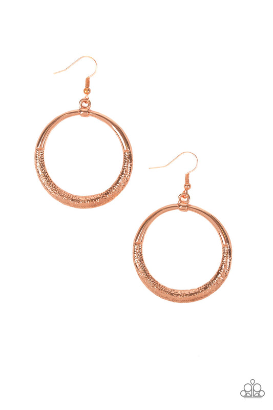 Modern Shimmer - Shiny Copper earrings