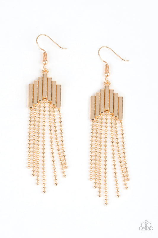Radically Retro - Gold earrings