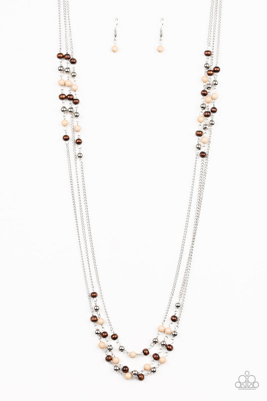 Seasonal Sensation - Brown/Tan necklace