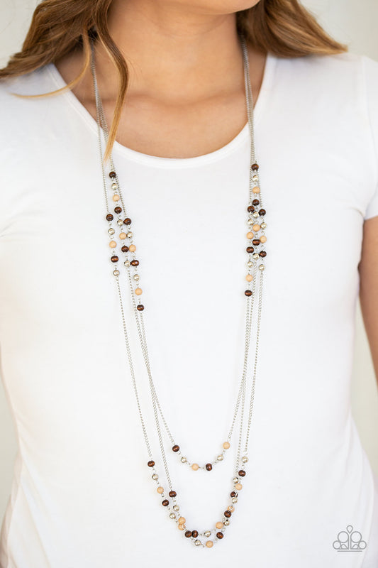 Seasonal Sensation - Brown/Tan necklace