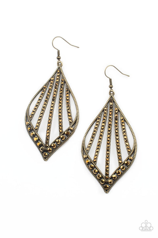 Showcase Sparkle - Brass earrings