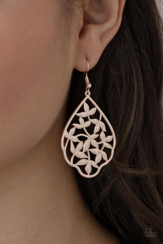 Taj Mahal Gardens - Rose Gold Earrings