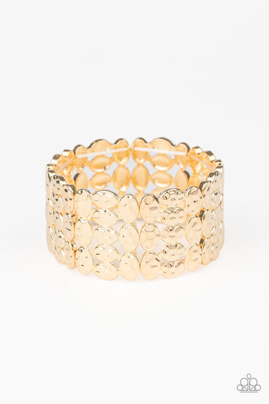 Tectonic Texture - Gold bracelet