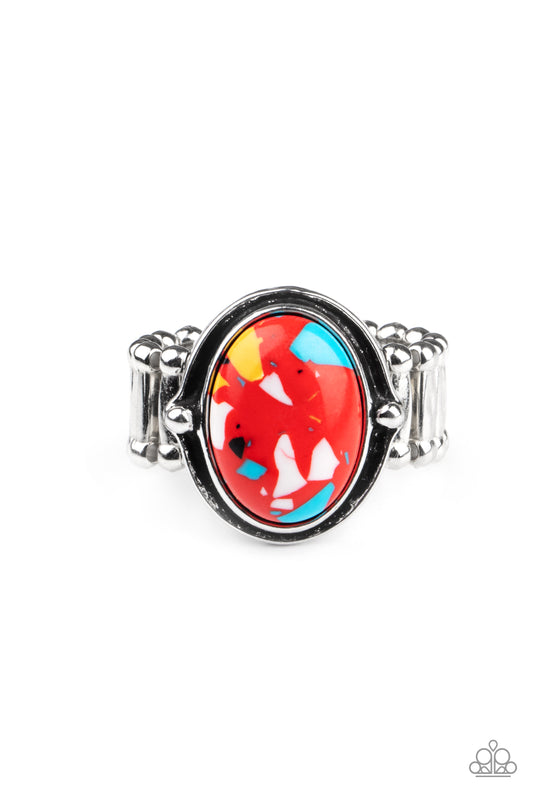 Terrifically Terrazzo - Red Multicolor ring
