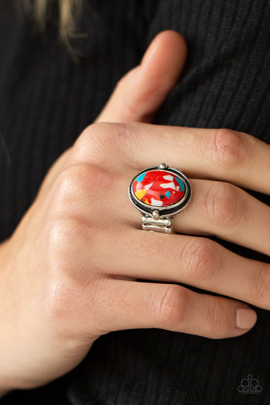 Terrifically Terrazzo - Red Multicolor ring
