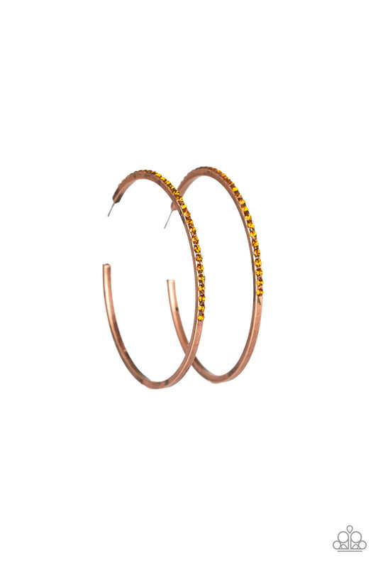 Trending Twinkle - Copper hoop earrings