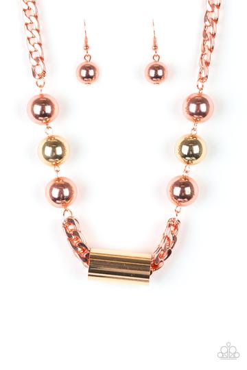 All About Attitude - Shiny Copper/ Mixed Metal necklace