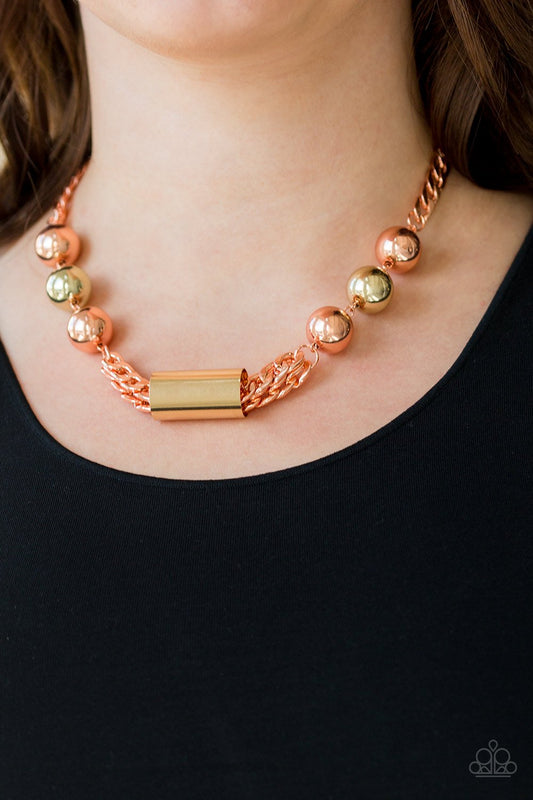 All About Attitude - Shiny Copper/ Mixed Metal necklace