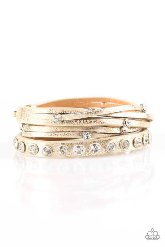 CATWALK It Off - Gold wrap bracelet