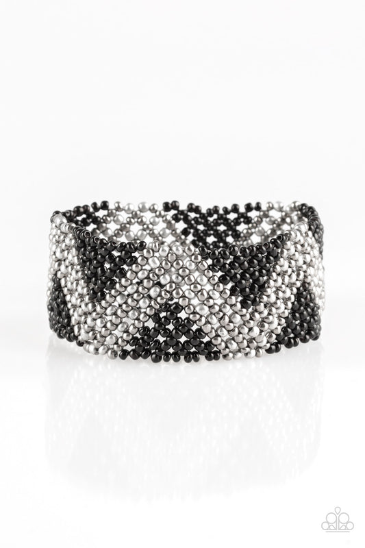 Desert Loom - black/silver bracelet
