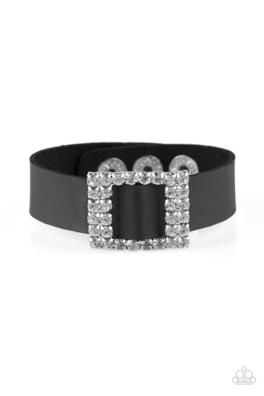 Diamond Diva - Black wrap bracelet